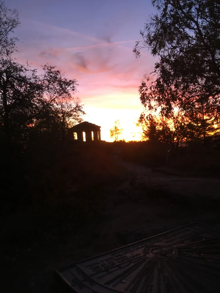 Temple du Donon couché de soleil